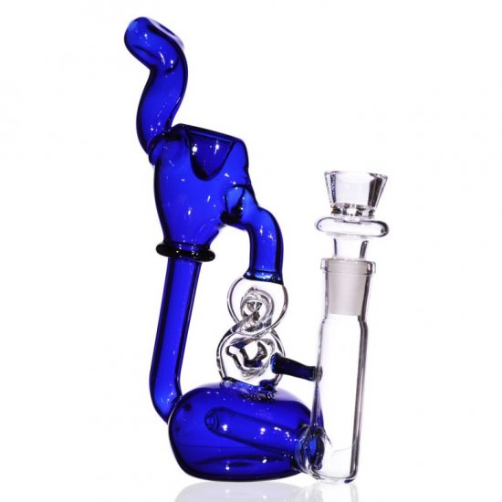 7\" DNA Helix Twist Recycler Bong Water Pipe New