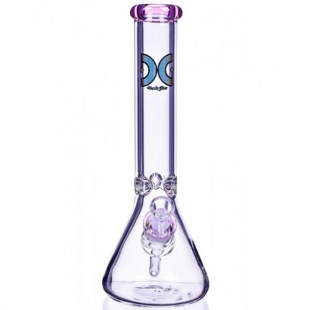 Dank Glass - 14" 7mm Thick Clear Beaker Base Bong - Pink New