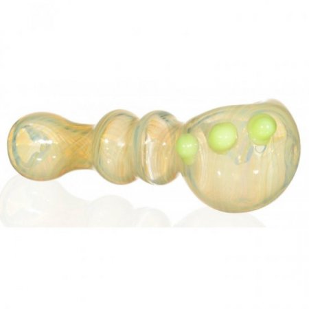 The Hubba Bubba - 4.5 Inch Tinted Slime Green Glass Hand Pipe New