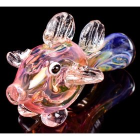 The Pond Fish - 3.5" Golden Animal Fish Chillum New