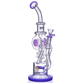 The Will - 13" Lookah? Tilted Inline Coiled Perc Bong Water Pipe - Final Clearance - Assorted Colors New