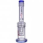 Chill Glass 17" Bong with Triple Honeycomb Percs Very Thick and Heavy - Clear Blue New