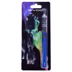EVOD MT3 1100MAH BATTERY PACK - BLUE with CHROME FINISH New