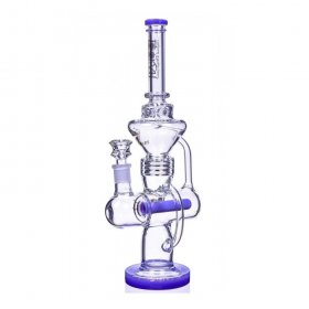 Smoking Prince - Lookah? - 17" Inline Recycler Perc Bong - Blue New