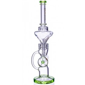 Nature Enforcer - Lookah? - 17" Inline Recycler Perc Bong - Tropic Green New