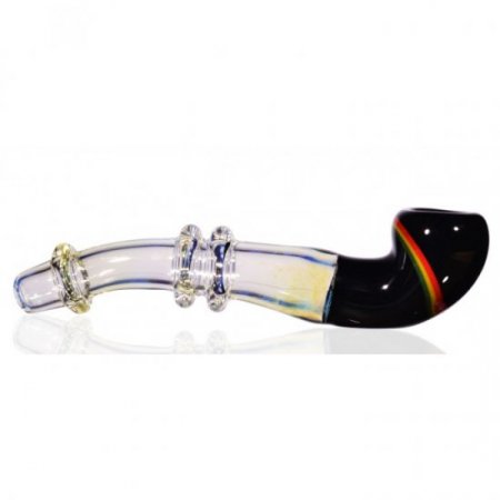 7" Black Tipped Rasta Striped Sherlock - Fumed New