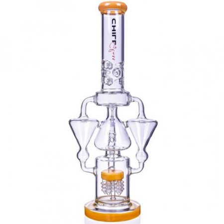 The Artifact - Chill Glass - 18" Triple Conical Chamber Design - Milky Amber New