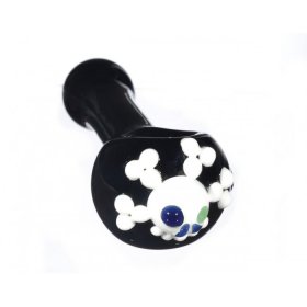 3.5" Hazard Skull Glass Spoon Hand Pipe - High Quality New