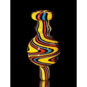 Rainbow Tornado - XL Wig Wag Bubble Carb Cap - High end American Glass New