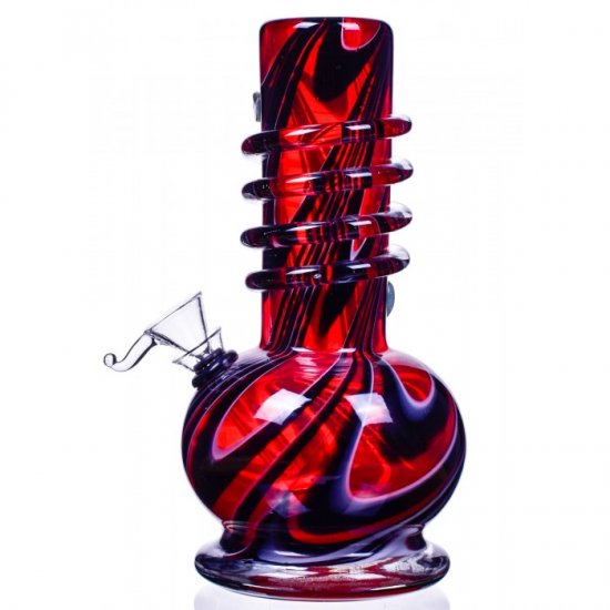 The Melody - 8\" Swirled Round Base Bong New