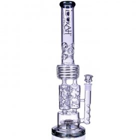 Emerald Bong - Lookah? Premium Series 20" Sprinkler Perc Bong - Ash Black New