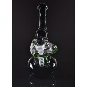 7" Double Chamber Bubbler - Black New