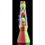 Lava Lamp Inspired Bong - 10" Inline Perc Silicone And Glass Hybrid Bong New