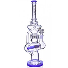 Smoking Prince - Lookah? - 17" Inline Recycler Perc Bong - Blue New