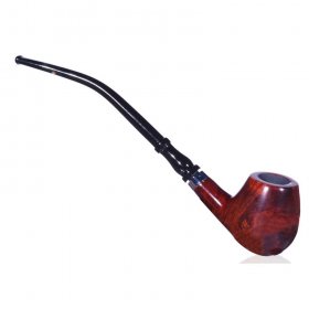 7" Churchwarden Wooden Pipe - Light Cherry New