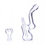 5" Clear Bubbler Percolator - Dry Herb New