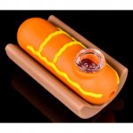 Hot Dog - 4" Silicone Hand Pipe New