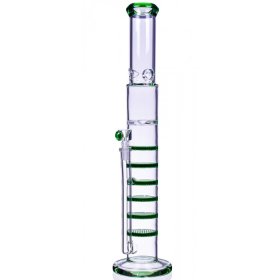 20" Tower With Six Honeycomb and a Turbine Bong Water Pipe - Green New