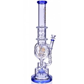 Smoke Reviver - Lookah? - 18" Coil Perc To Sprinkler Perc Bong - New Blue New