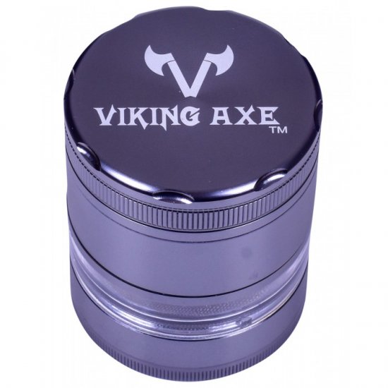 The Force - Viking Axe? - 4-Part Glass Hybrid Grinder - 63MM - Gun Metal New