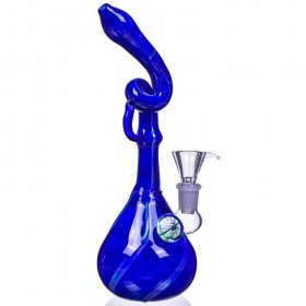 Blue Moon - 9" Siwrled Twisted Bong New