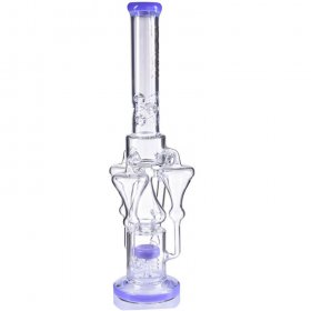 The Nordic Artifact - Lookah Premium Series - 21" Triple Tornado Chamber with Electric Sprinkler Perc - Fresh Purple New