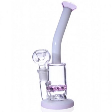 8" Turbine Honeycomb Water Pipe - Pink Tilted New