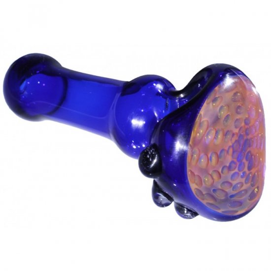 5\" Honeycomb Head - Cobalt Blue Pipe Fumed New