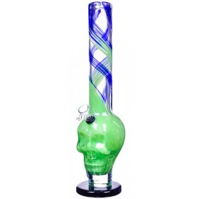 The Oathkeeper - 16" Multicolor Thick & Heavy Skull Face Design Bong New