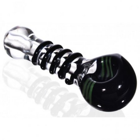 4" Wire Wrapped Glass Pipe - Black New