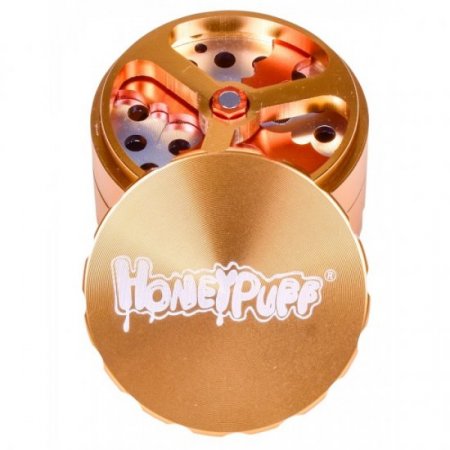 Gear Herb - HoneyPuff? - 63MM Four-Part Grinder - Gold New