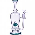 The Royal Vase - 11" Specialty Percolator Cylinder Base Bong - Winter Green New