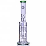 The Wicked Tower 18" Straight Swiss to Donut Perc Bong - Teal New