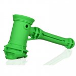 8" Silicone Hammer Bubbler Sherlock With Hidden Removable Stash Container And A Glass Bowl New