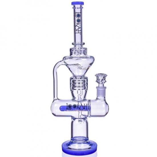 Smoking Prince - Lookah? - 17\" Inline Recycler Perc Bong - Blue New