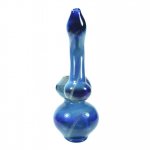 6" Blue Galaxy Glass Bong Bubbler - Ocean Sky New