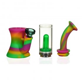 10" Portable Silicone Bong with 14mm bowl - Rebuildable New
