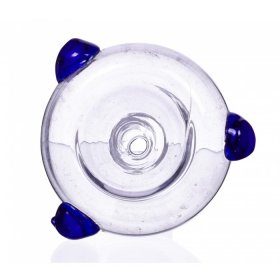 Smoking Accessories 14mm Dry Male Glass Bowl With Blue Accent - Dry Herb New