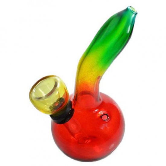 5\" Tilted Rasta Mini Bong New