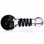 4" Wire Wrapped Glass Pipe - Black New