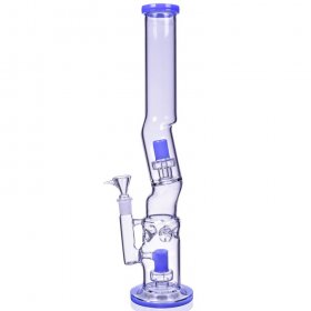 The Splasher - 18" Double Matrix Perc Zong Bong - Sky Blue New