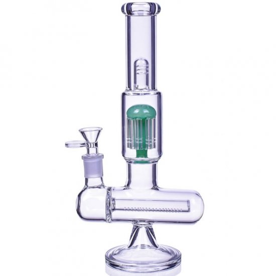 Cross Fire - 11\" Showerhead to Inline Perc Bong New