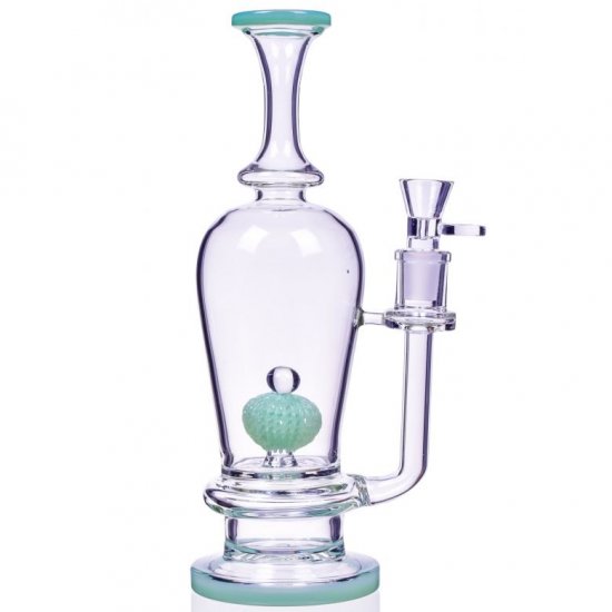 The Royal Vase - 11\" Specialty Percolator Cylinder Base Bong - Slyme Green New