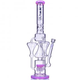 The Pink Panther - Lookah? - 21" Triple Tornado Chamber with Electric Sprinkler Perc - Pink New