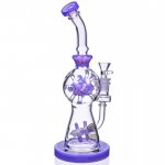 Smoke Propeller Dab Rig - 12" Dual Spinning Propeller Perc To Swiss Faberge Egg Perc - Purple New