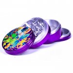 The Mad Scientist - Rick & Morty Four Part Aluminium Grinder - Purple New