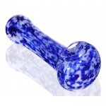 Fumed spotted Glass Spoon Pipe - Color Blast New