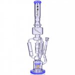 The Imperial - Lookah? - 23" Sprinkler Perc to Triple Honeycomb Chamber Bong - Milky Blue New