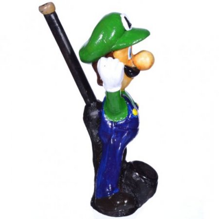 6" Character Wooden Pipes -Luigi New