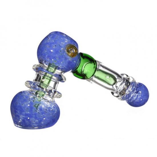 7\" HAMMER BUBBLER WITH PERC - BLUE New